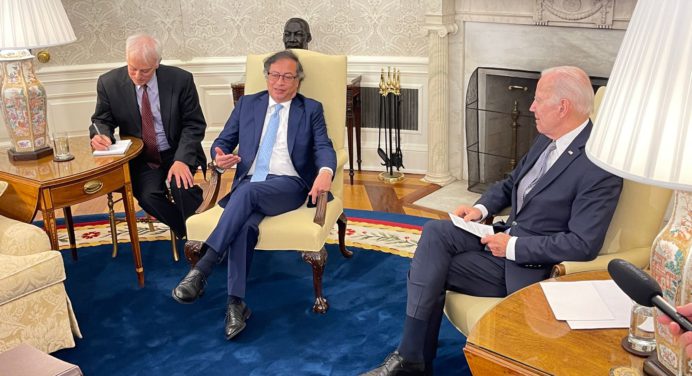 Gustavo Petro y Joe Biden discuten en la Casa Blanca sobre drogas, migración y Venezuela