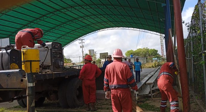 Rehabilitada en Uracoa cancha de usos múltiples del sector Pablo Morillo