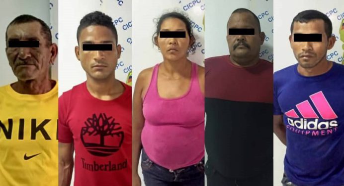 Cicpc capturó a 5 sujetos por hurto de ganado en fincas de El Furrial