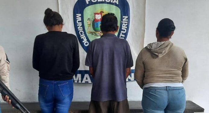 Polimaturín capturó a tres personas por agredir a su vecina
