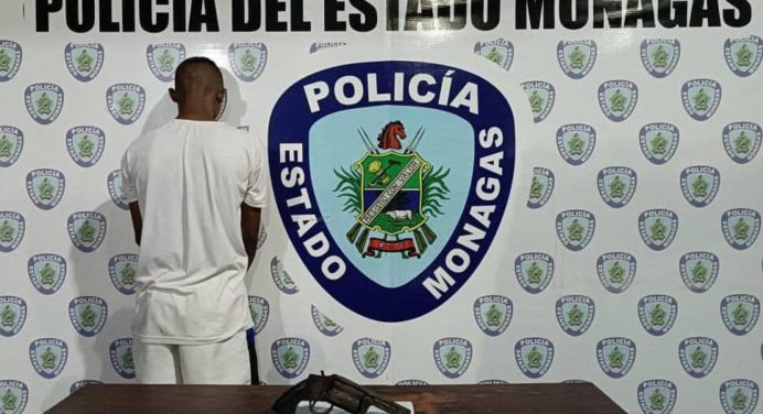 Polimonagas capturó a sujeto por porte ilícito de arma en El Soberano