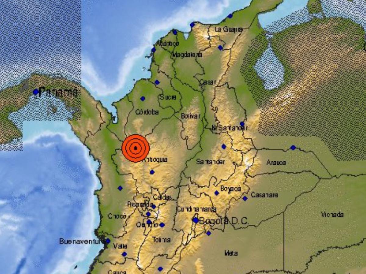 Sismo de magnitud 4,8 sacudió este viernes a Colombia