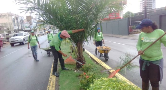 Alcaldía de Maturín realiza mantenimiento en la avenida Luis del Valle García