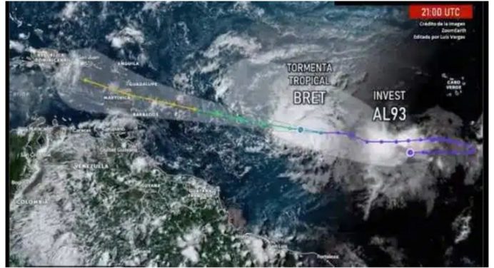 ¡Atentos! Tormenta Bret trae lluvias desde hoy a estos estados venezolanos