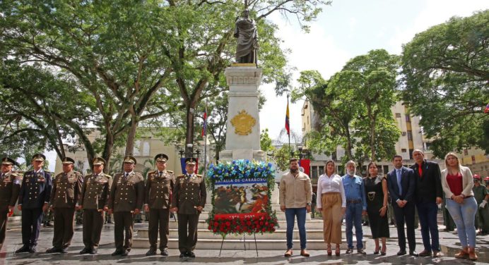Autoridades monaguenses conmemoran los 202 años de la Batalla de Carabobo