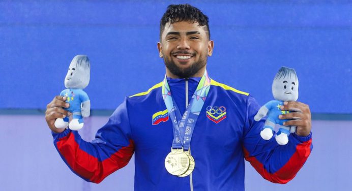 ¡Campeón! Keydomar Vallenilla ganó dos medallas de oro en los Centroamericanos y del Caribe