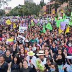 Bogotá fue el escenario de una marcha en apoyo al plan de reformas que impulsada Gustavo Petro.
