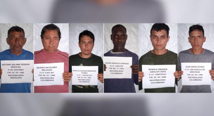 FANB detiene a cinco colombianos y un brasileño por practicar minería ilegal en Venezuela