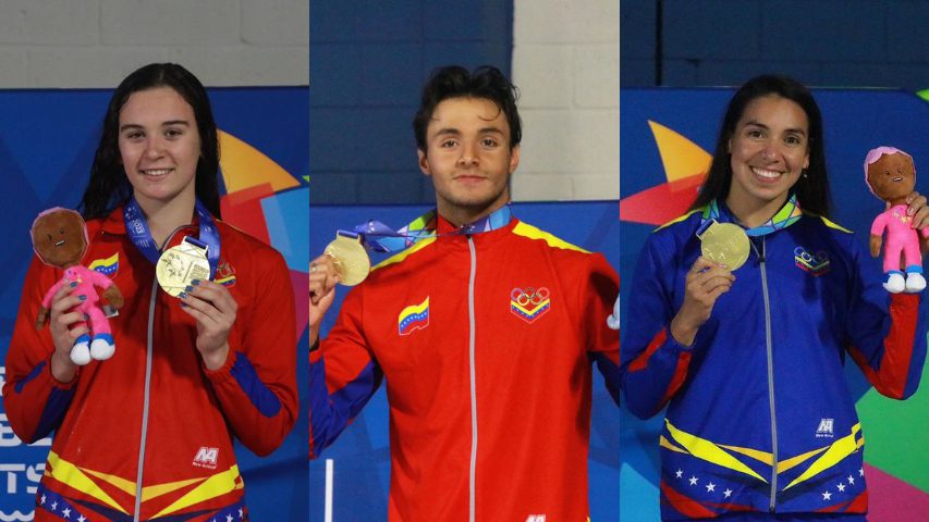 Natación venezolana sumó tres medallas de oro