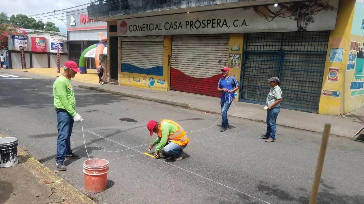 liceistas realizan proyecto de rayado vial en la avenida bolivar laverdaddemonagas.com trabajadores