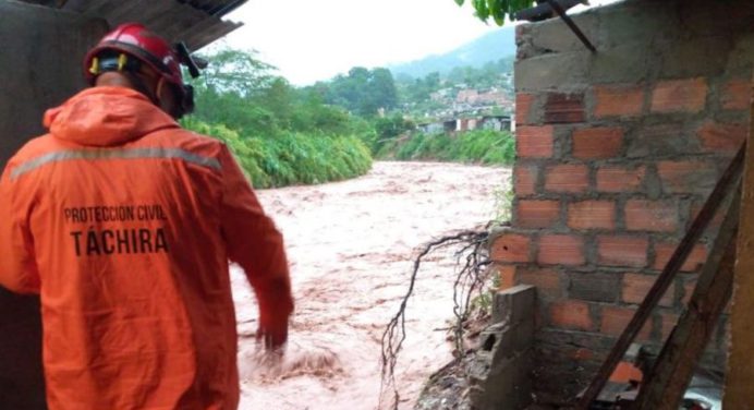 Más de 80 viviendas fueron afectadas en Táchira por lluvias de los últimos días