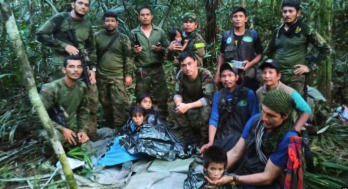 ¡Es viral! Milagroso rescate de los 4 niños perdidos en la selva colombiana