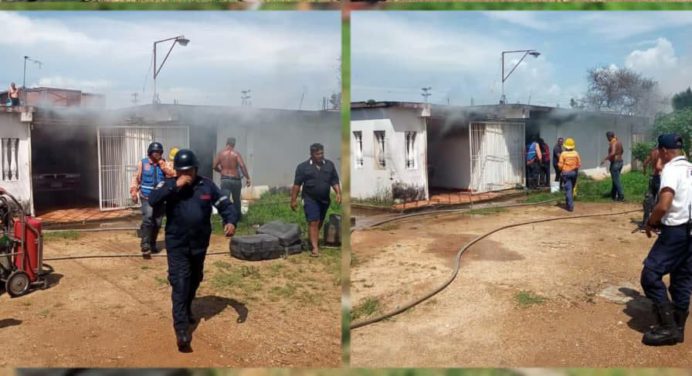 Pérdida total dejó incendio tras explotar dos bombonas en una casa de Boquerón