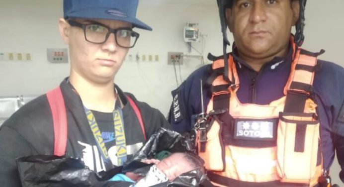 PNB rescató a un bebé que había sido dejado en un container de basura