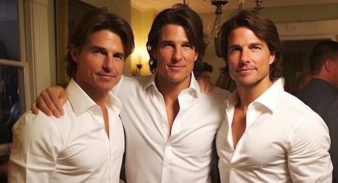 ¿Quién es quién? La foto viral de Tom Cruise junto a sus dobles idénticos