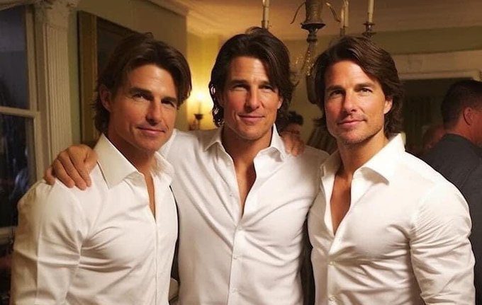 ¿Quién es quién? La foto viral de Tom Cruise junto a sus dobles idénticos