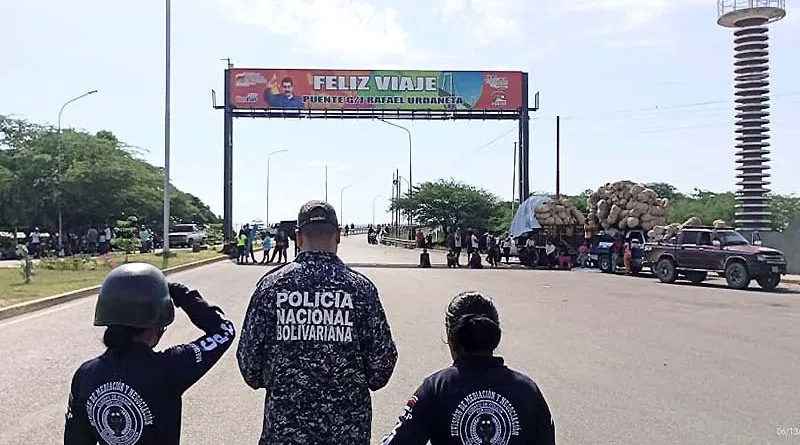 Varios yukpas tomaron el puente sobre el Lago de Maracaibo