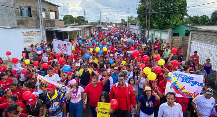 Barrancas del Orinoco se movilizó en respaldo al presidente Nicolás Maduro