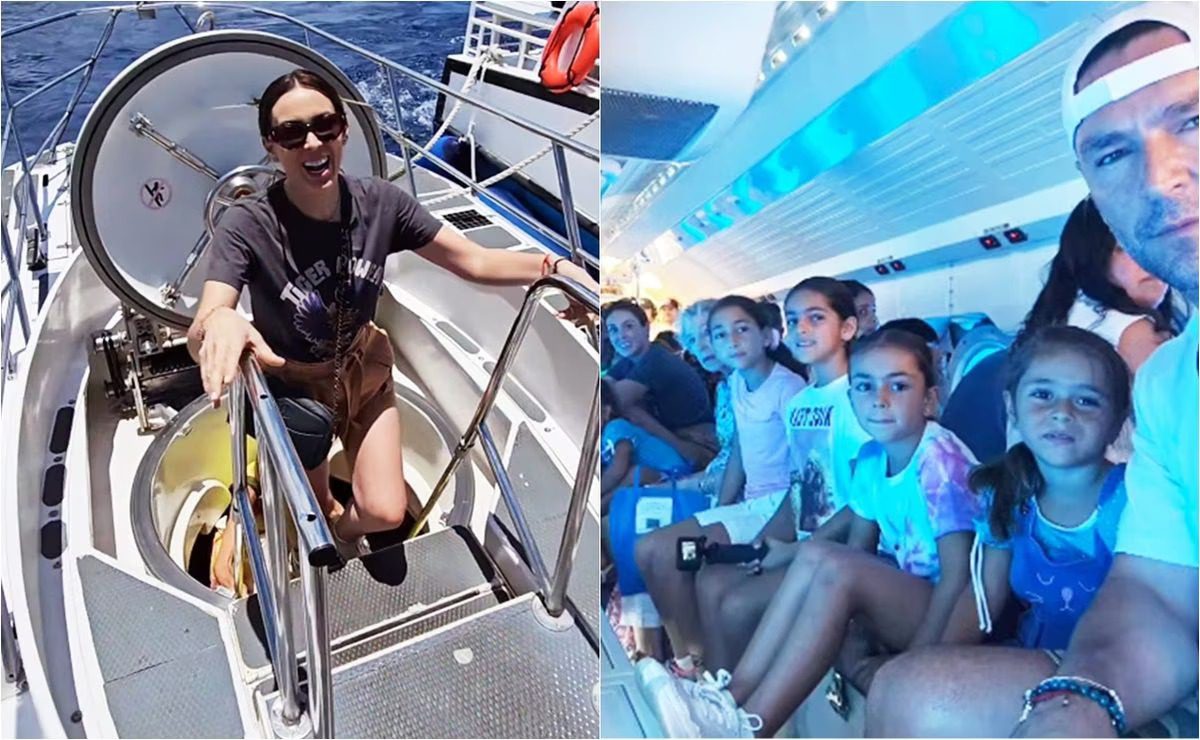 Jacqueline Bracamontes fue criticada por irse de viaje en un submarino con sus hijas