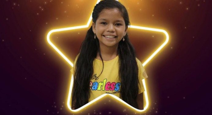Niña de Cedeño clasifica para la semifinal de Talento de corazón infantil