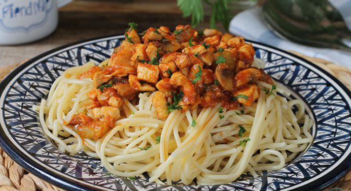 ¡Receta del Día! Pasta con pollo y champiñones