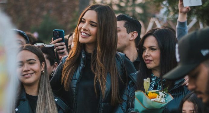 Amanda Dudamel fue recibida como toda una Miss Universo