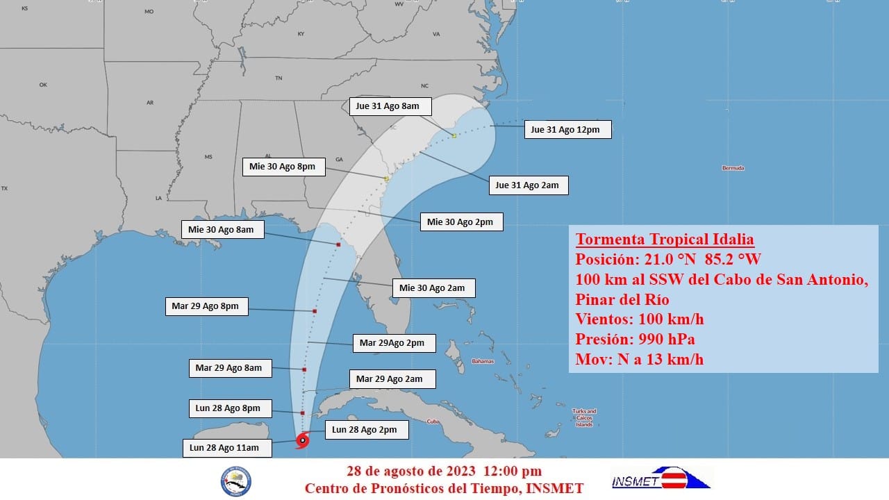 Alerta en Cuba por paso de la tormenta Idalia