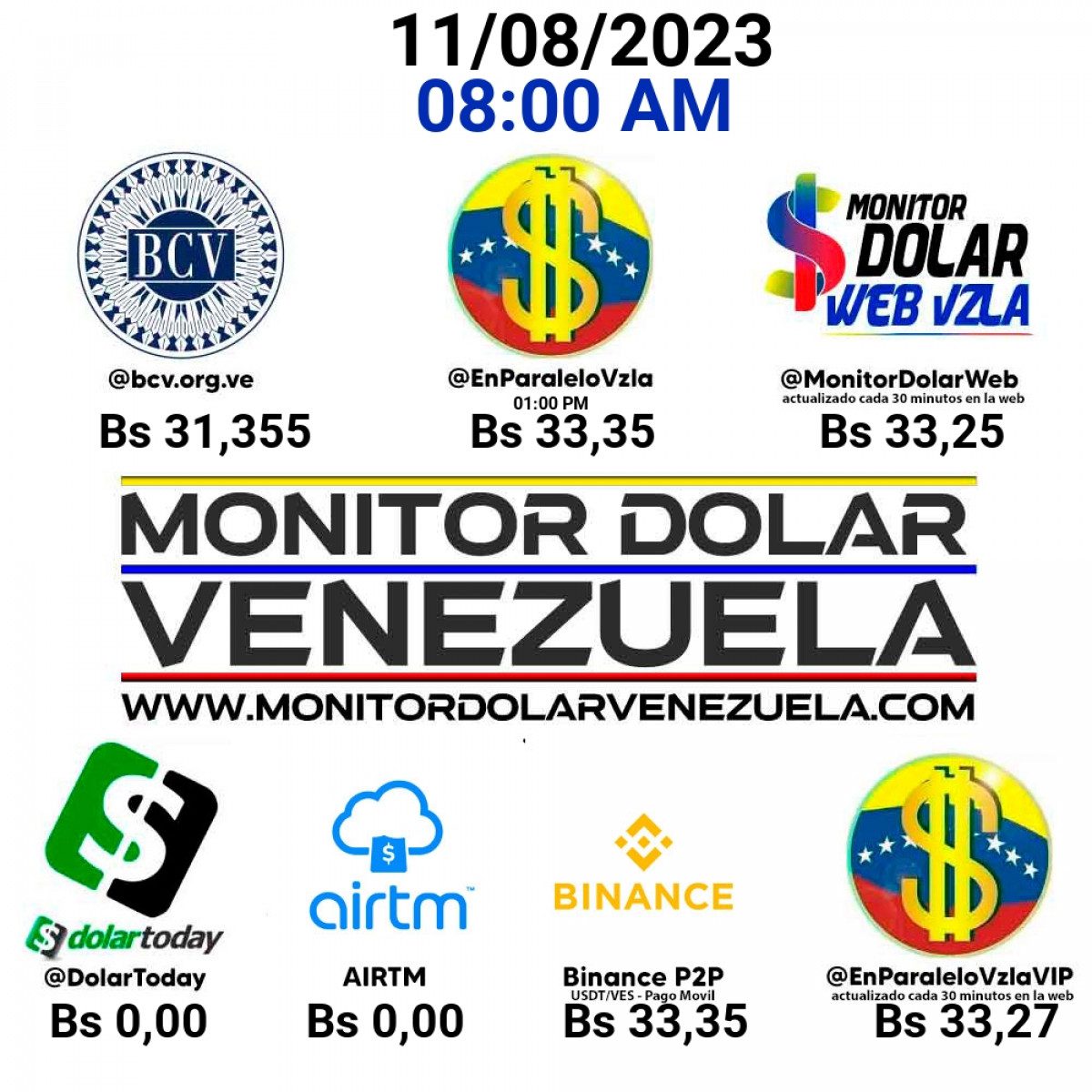 dolartoday en venezuela precio del dolar este viernes 11 de agosto de 2023 laverdaddemonagas.com monito1