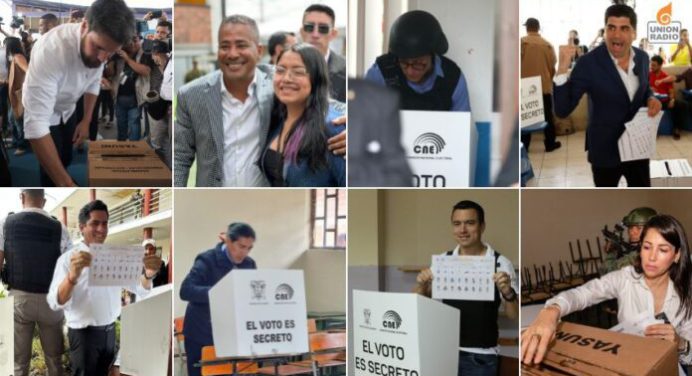 Ecuador: Candidatos presidenciales votaron en medio de estrictas medidas de seguridad