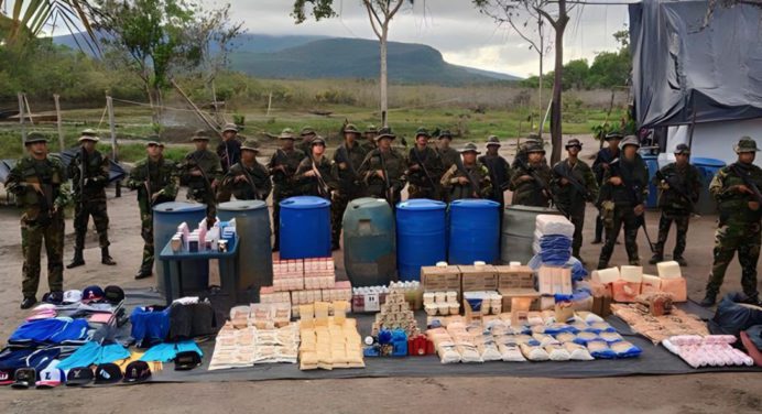 FANB detuvo a dos sujetos e incautó abastecimientos logísticos de minería ilegal