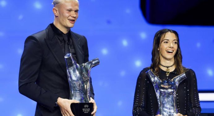 Erling Haaland y Aitana Bonmatí fueron los «mejores del año» en premios UEFA