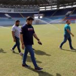 El gobernador Ernesto Luna supervisa trabajos de embellecimiento en el estadio Monumental de Maturín