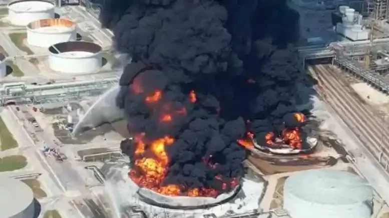 Se registró un incendio y derrame químico en refinería de Estados Unidos