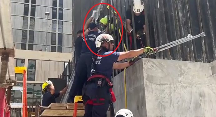 ¡Trágico! Obrero de una construcción cayó al vació y terminó atravesado por barras de refuerzo (Fotos)