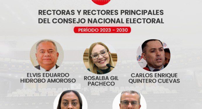 Asamblea Nacional designó nuevos rectores del Consejo Nacional Electoral