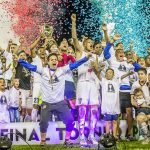 Monagas Sport Club celebrando el campeonato del Torneo Apertura 2017