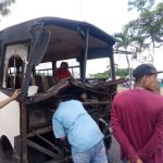 Afortunadamente el bus no tenía pasajeros