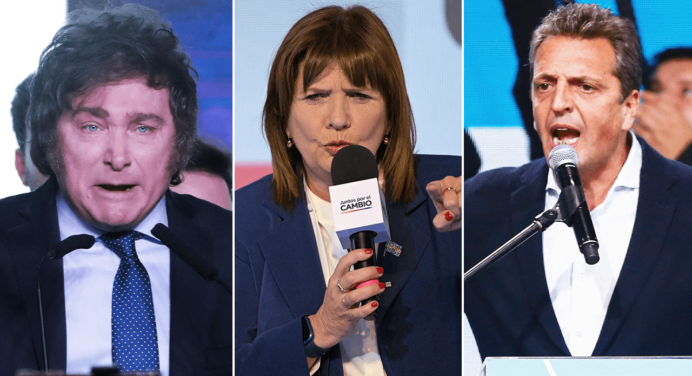 Candidatos presidenciales de Argentina con debates antes de las elecciones de octubre