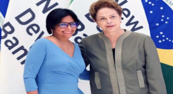 Delcy Rodríguez se reunió con la Presidenta del Banco de los Brics