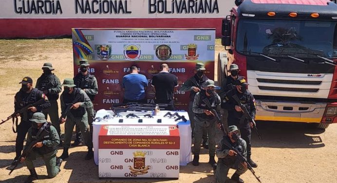 FANB incautó 11 armas de fuego ocultas en una gandola