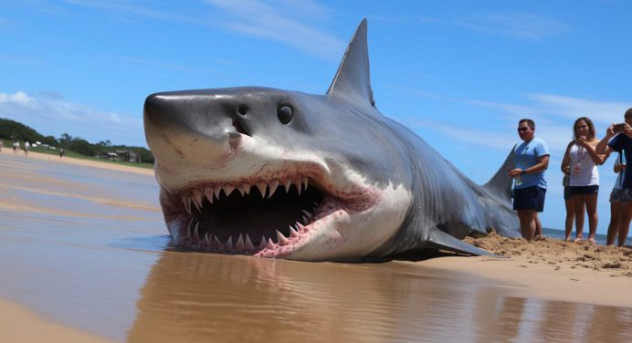 ¡Insólito! Nadadores en Rusia salvan a un tiburón perdido a orillas de una playa (+video)