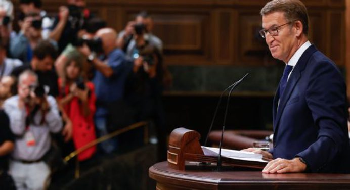 Líder del PP presentó este martes primer discurso por la investidura ante Congreso de España