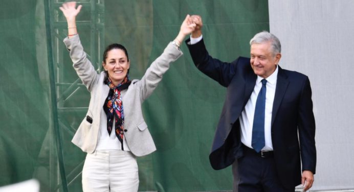 López Obrador entregó «bastón de mando» de Morena a la candidata Claudia Sheinbaum