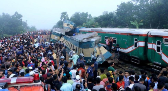Accidente de tren de Bangladesh deja al menos 17 personas muertas (Detalles)