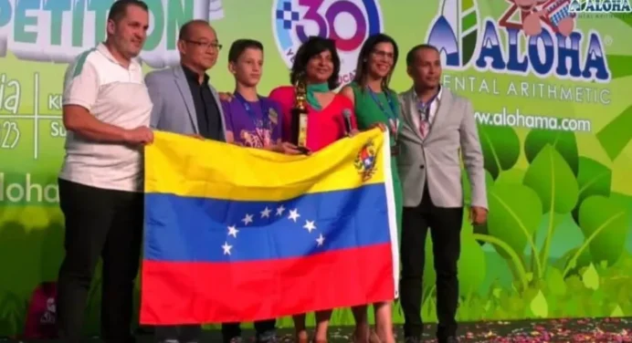 Venezolano de 12 años se corona Campeón Mundial de Aritmética Mental en Malasia