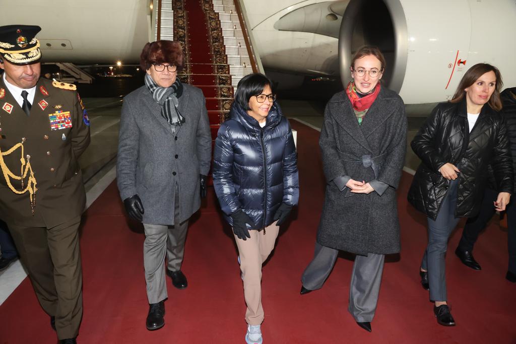 Delcy Rodríguez vicepresidenta de Venezuela llegó a Rusia