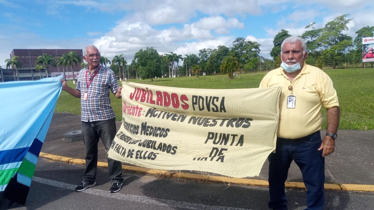 jubilados de pdvsa protestan en la alirio ugarte en apoyo a huelguistas de la ucv laverdaddemonagas.com jubilads pdvsa