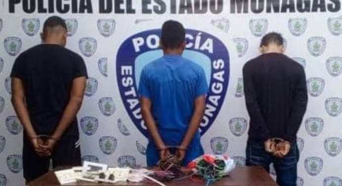 Polimonagas capturó a 3 sujetos en Boquerón por presunto hurto en una iglesia