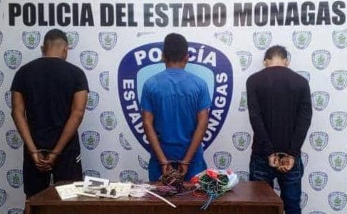Polimonagas capturó a 3 sujetos en Boquerón
