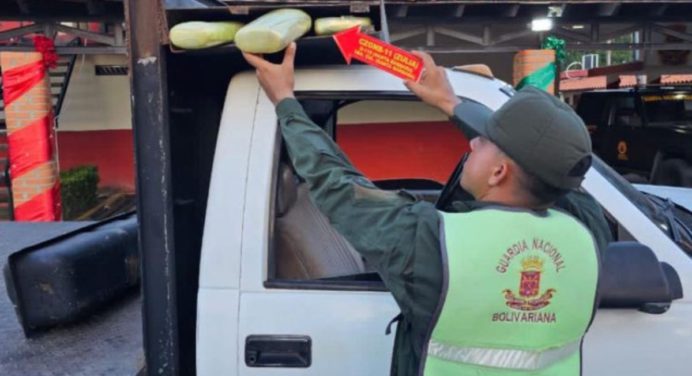 GNB captura a concejal que trasportaba 51 kilos de cocaína